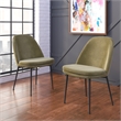 Pemberly Row Modern / Contemporary Side Chair (Set of 2) in Olive
