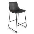 Pemberly Row Counter Height Stool with Black Frame (Set of 2) in Black