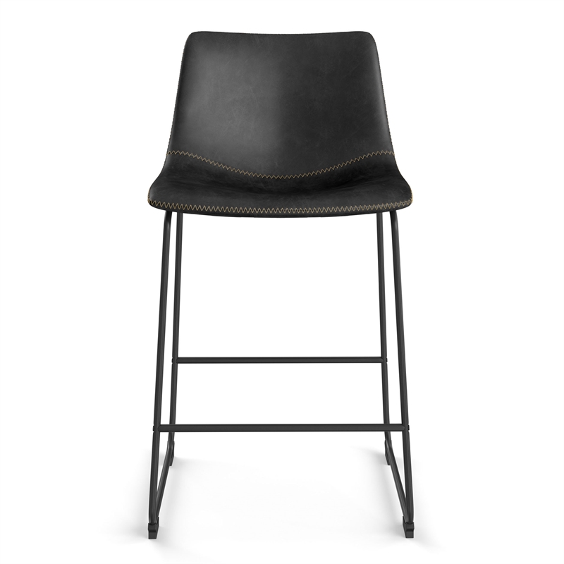 Pemberly Row Counter Height Stool with Black Frame (Set of 2) in Black