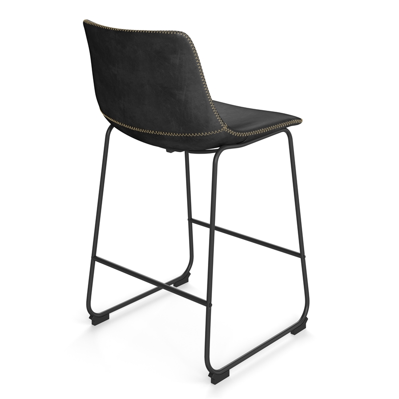 Pemberly Row Counter Height Stool with Black Frame (Set of 2) in Black