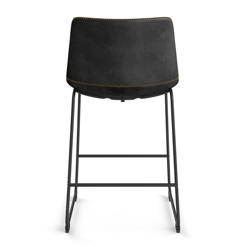 Pemberly Row Counter Height Stool with Black Frame (Set of 2) in Black