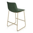 Pemberly Row Counter Height Stool with Gold Frame (Set of 2) in Green