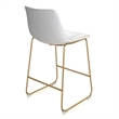 Pemberly Row Counter Height Stool with Gold Frame (Set of 2) in White