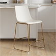 Pemberly Row Counter Height Stool with Gold Frame (Set of 2) in White