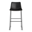 Pemberly Row Contemporary Bar Height Stools (Set of 2) in Black