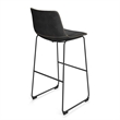 Pemberly Row Contemporary Bar Height Stools (Set of 2) in Black
