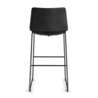 Pemberly Row Contemporary Bar Height Stools (Set of 2) in Black
