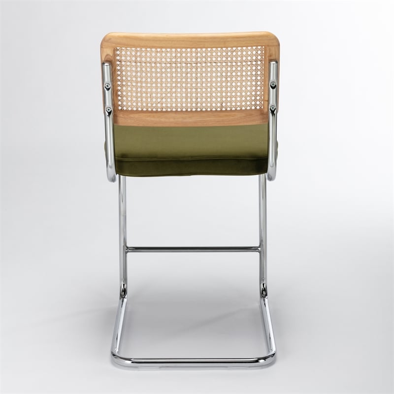 Pemberly Row Contemporary Counter Height Stools (Set of 2) in Olive