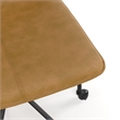 Pemberly Row Vegan Leather Rolling Swivel Task Chair in Light Brown