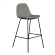 Pemberly Row Vegan Leather Counter Height Stools (Set of 2) in Slate