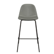 Pemberly Row Vegan Leather Counter Height Stools (Set of 2) in Slate