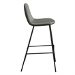 Pemberly Row Vegan Leather Counter Height Stools (Set of 2) in Slate