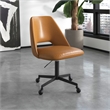 Pemberly Row Modern / Contemporary Rolling Base Task Chair in Tan