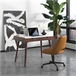 Pemberly Row Modern / Contemporary Rolling Base Task Chair in Tan