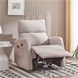 Pemberly Row Recliner Velvet Chair Electrically Adjustable Single Sofa-Gray