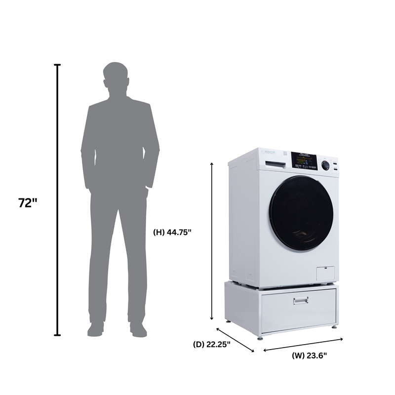 Pemberly Row All-in-one Washer Dryer CONVERTIBLE PET Sanitize Cycle