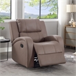 Pemberly Row Modern Recliner Chair Adjustable Fabric Single Sofa Brown