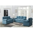 Pemberly Row 3 Piece Sofa Set Linen Recliner Chair & Loveseat & Sofa - Blue