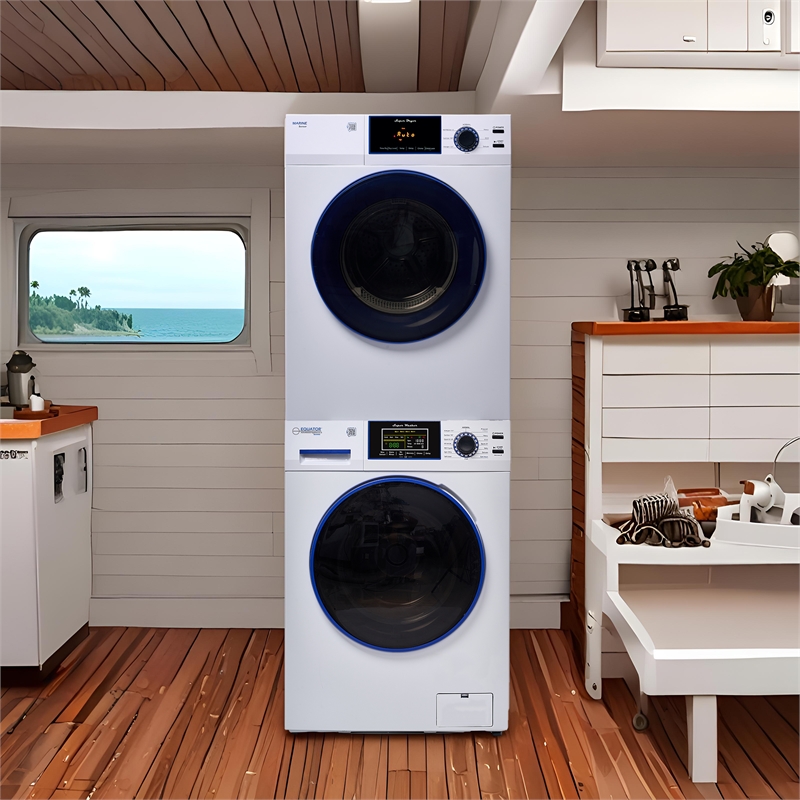 Pemberly Row ANTI CORROSION Stackable Compact Washer 1.6cf+Sensor Dryer