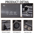 Pemberly Row PU Leather Multi Functional Sofa Set Reclining Living Room Set Gray