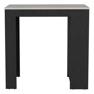Pemberly Row Kitchen Island Engineered Wood Black IMarble Color Finish