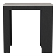Pemberly Row Kitchen Island Engineered Wood Black IMarble Color Finish
