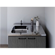 Pemberly Row Contemporary Utility Sink Cabinet Engineered Wood Smoky Oak