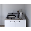 Pemberly Row Contemporary Utility Sink Cabinet Engineered Wood White