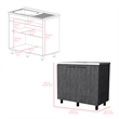Pemberly Row Contemporary Utility Sink Cabinet Engineered Wood White