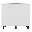 Pemberly Row Contemporary Utility Sink Cabinet Engineered Wood White
