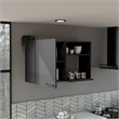Pemberly Row Contemporary Wall Cabinet Engineered Wood Black