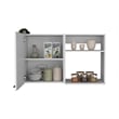 Pemberly Row Contemporary Wall Cabinet Engineered Wood White