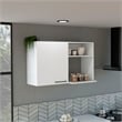 Pemberly Row Contemporary Wall Cabinet Engineered Wood White