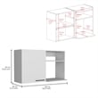 Pemberly Row Contemporary Wall Cabinet Engineered Wood White