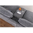 Pemberly Row Chenille Sofa Pull out Sofabed & Multifunctional Console-Gray