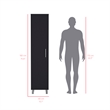 Pemberly Row Contemporary Storage Cabinet Engineered Wood Black