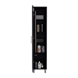 Pemberly Row Contemporary Storage Cabinet Engineered Wood Black