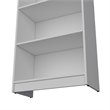 Pemberly Row Contemporary Bookcase 4-Shelves Engineered Wood White