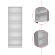 Pemberly Row Contemporary Bookcase 4-Shelves Engineered Wood White