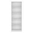 Pemberly Row Contemporary Bookcase 4-Shelves Engineered Wood White