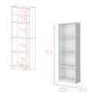 Pemberly Row Modern / Contemporary Bookcase Engineered Wood White