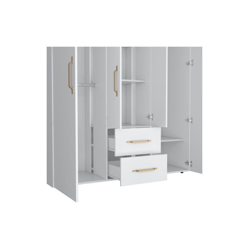 Pemberly Row Modern / Contemporary Armoire Engineered Wood White