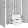 Pemberly Row Modern / Contemporary Armoire Engineered Wood White