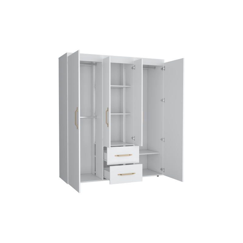Pemberly Row Modern / Contemporary Armoire Engineered Wood White