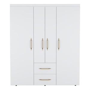 Pemberly Row Modern / Contemporary Armoire Engineered Wood White