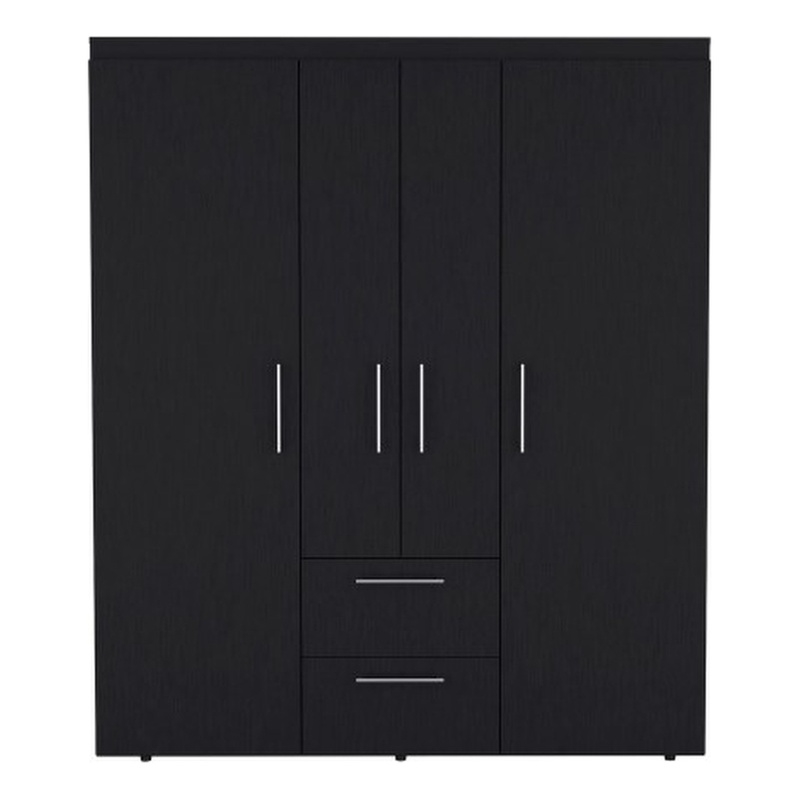 Pemberly Row Modern / Contemporary Armoire Engineered Wood Black