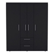 Pemberly Row Modern / Contemporary Armoire Engineered Wood Black