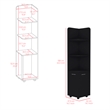 Pemberly Row Contemporary Freestanding Cabinet Engineered Wood Black