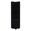 Pemberly Row Contemporary Freestanding Cabinet Engineered Wood Black