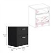 Pemberly Row Contemporary Storage Cabinet Engineered Wood Wall White